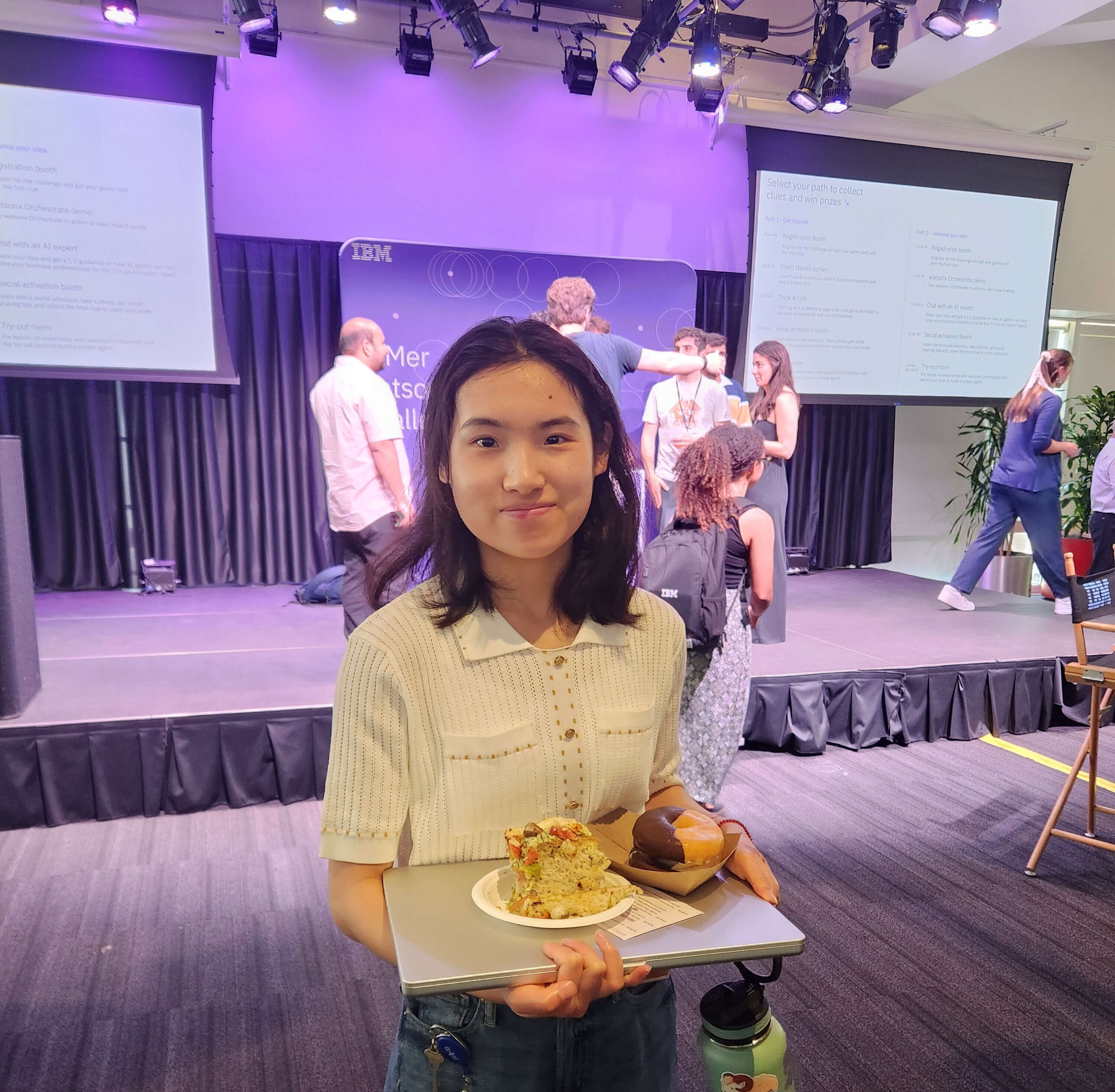 Photograph of Carmen at a tech competition